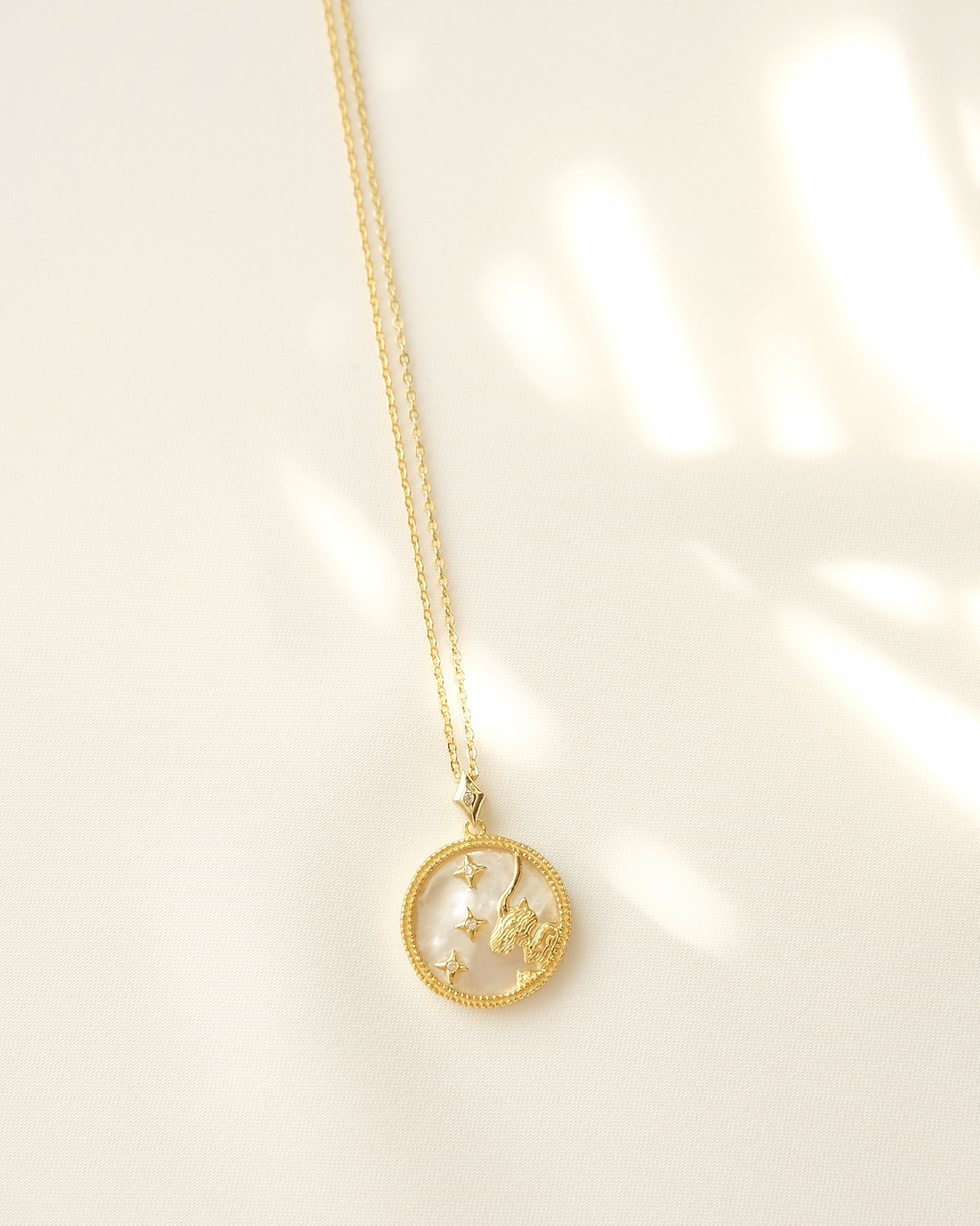 Capricorn Gold Medallion Necklace - Image 2