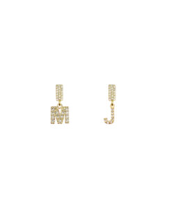 Personalised Earrings: Pavé Initial Bijou Studs