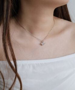 Guardian Angel Dancing Diamond Necklace