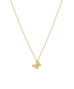 Dazzling Butterfly Necklace (Gold)